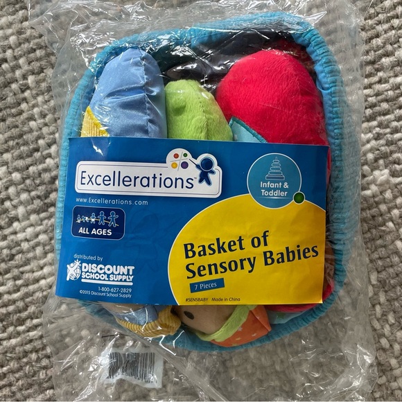 Excellerations® Plush Basket of Sensory Babies - 7 Pieces - Picture 2 of 2